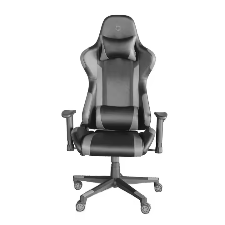 PRIXTON Silla Gaming Ergonómica con Altura y Reposabrazos Ajustables, Reclinable 180º, Fabricado en Metal PVC y Espuma de Alta consistencia, Cojín Lumbar y Cervical Incluido - 1