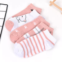 5 Pares De Calcetines Cortos De Moda Con Gato Para Mujer Calcetines Casuales De Poliéster De Talla Baja Para Damas - details 4