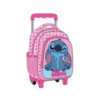 Stitch, Trolley Stitch, Carro Stich, Mochila Stitch, Pequeña, Mochila con Ruedas Stitch, Niña, Niño, Infantil, Color Rosa, 31 x 26 x 12 cm. Kiglam - details 0
