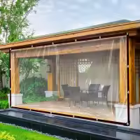 Lonas transparentes impermeables con ojales, para Patio, para cubrir invernadero, porche, dosel, planta, Camping, 1 ud. - details 0
