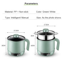 Máquina De Cocina Eléctrica Multifuncional 1.7L Capacidad Single/Double Layer Hot Pot Mini Olla Eléctrica Inteligente Con Sello Antideslizante - details 9