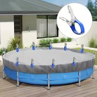 10pcs Clip De Cubierta De Piscina Duradero De Acero Inoxidable Con Manillas De Plástico Clips De Resorte De Alta Dureza Para Viento - details 0