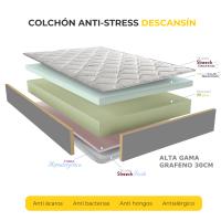 Colchón Viscoelástico Alta Gama Anti-Stress 30cm - Firmeza Alta,  Ideal para Personas con Dolores de Espalda, Descansin - details 3