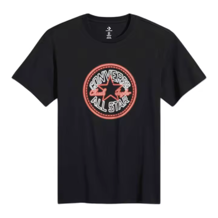 Camisetas marca Converse modelo 10027722-A01 para unisex en color negro - 1