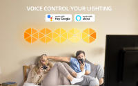 Tablero Inteligente Qiguang Luz De Noche Rítmica Musicial Luz Triangular De Quantum Atmosfera Esportiva Luz De Pared - details 0