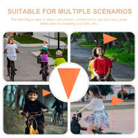 6 Pcs Banderas Reflectorizadas Para Bicicletas Advertencia De Seguridad Decoración De Bicis PVC Niños Banderas De Seguridad Para Ciclistas - details 0