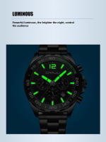 Reloj De Pulsera De Acero Inoxidable CRRJU Para Hombres Estilo Creativo Y Moda Con Dial Luminoso Y Cronógrafo Relogio Masculino - details 4