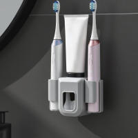 Organizador De Cepillos De Dientes Doble Agujero Soporte Para Pasta De Dientes Accesorios De Baño Plástico Resistente a Agua Para El Hogar - details 1