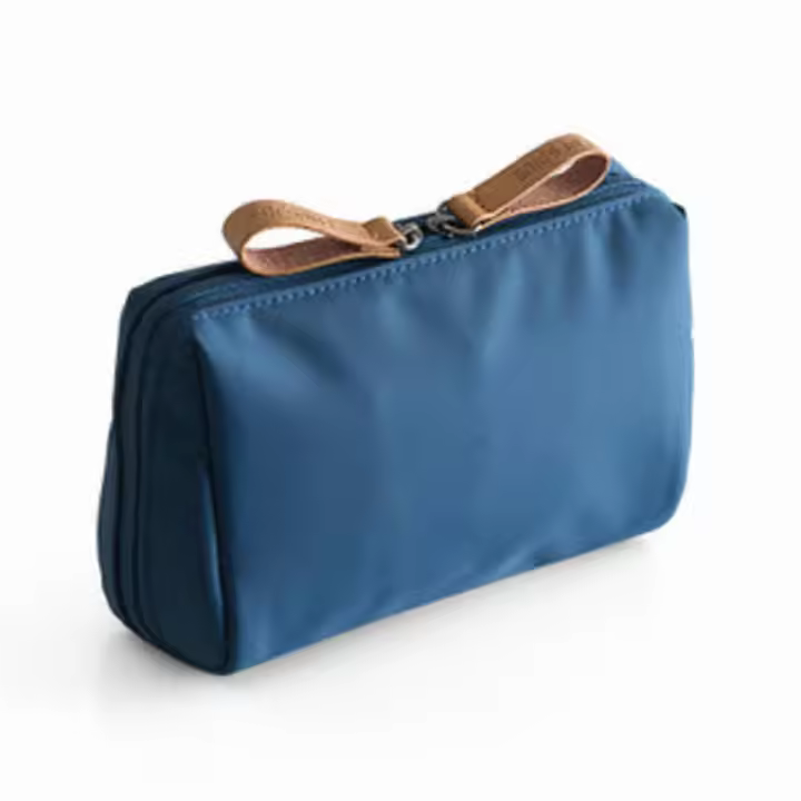 Solid-color Cosmetic Bag Stylish Women's Makeup Bag Portable Large Capacity Toiletry Bag - 1