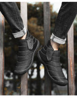 Botas De Invierno Impermeables Para Hombres Con Plush Cálido Botas De Nieve De Media Caña Antideslizantes Y Moda Negro Para Parejas - details 21