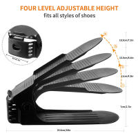 Colgador De Zapatos Ajustable Con Doble Capa Y Diseño Engrosado Para Ahorrar Espacio Y Organizar En El Hogar O Dormitorio - details 5