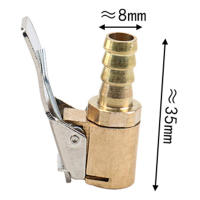 Adaptador De Conector De Válvula De Neumáticos Para Coche Tampa De Inflador De Aire De Latón 6/8mm Libera Rápida Clip-on - details 8