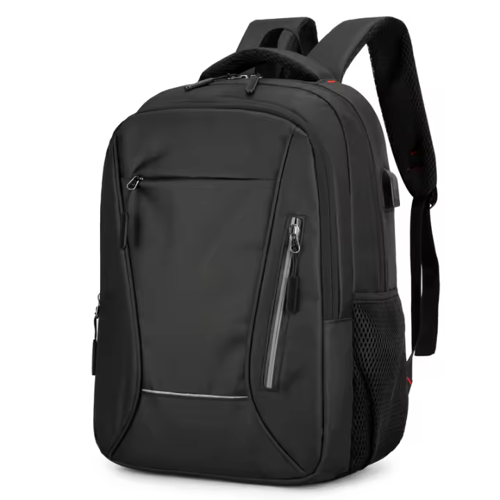 Mochila Impermeable Para Hombres Ultra Ligera Con Capacidad Para Portátil De 15.6 Pulgadas Estilo Casual Con Flecos Reflectantes Bolsa De Espalda Para Libros - 1