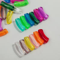 15pcs Cuentas De Acrílico Colores Variados Tubo De Bambú Grueso 11mm Codo Transparente Para Creación De Joyería Pulseras Y Collares DIY - details 3