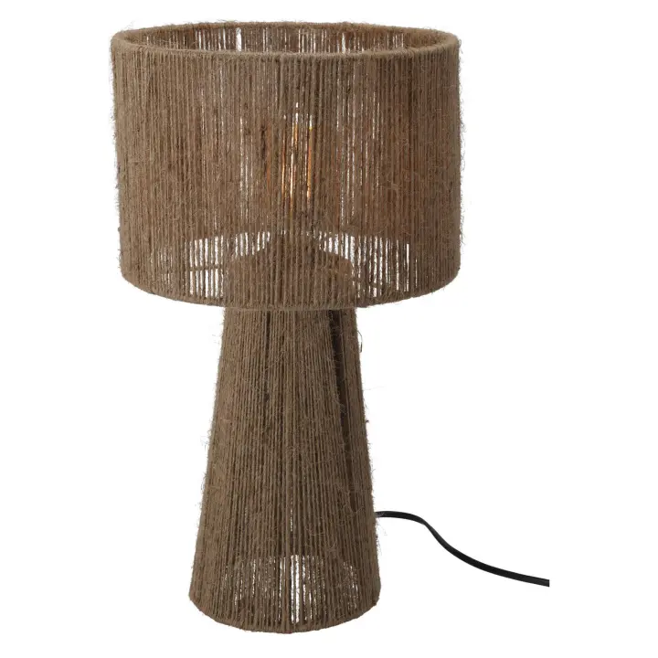 Well Home Lámpara de mesa en yute natural Ø27x45cm - 1