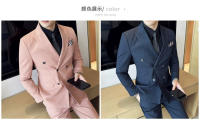 Traje De Boda Para Hombre 2025 Diseño Elegante Y Moderno De Terciopelo De Alta Calidad Doble Filo Con Chaleco Y Pantalones - details 27