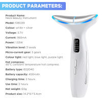 2025 Nuevo instrumento de belleza para el cuello, masajeador de microcorriente EMS para rostro y cuello, iluminación facial, instrumento de belleza para el cuidado de la piel. - details 14