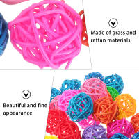 Juguete De Masticación Para Pájaros 50 PCS Bola De Rotura Para Periquito Juguete Divertido De Masticar Hierba Y Vines Para Acuario - details 7