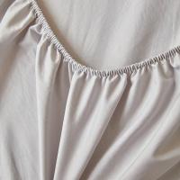 Sábana Ajustable De Algodón 100% En Color Sólido Antideslizante Duradera Para Cama Doble Reina Rey Tamaños 120/150/220cm - details 4