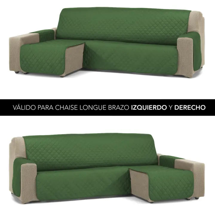 VALENTIA HOME - Funda Cubre Sofá Chaise Longue Acolchado JOYA -  Protección Completa | Ajuste Perfecto | Protector chaise longue | Funda para invierno y verano | 3 tamaños y 16 colores - 1