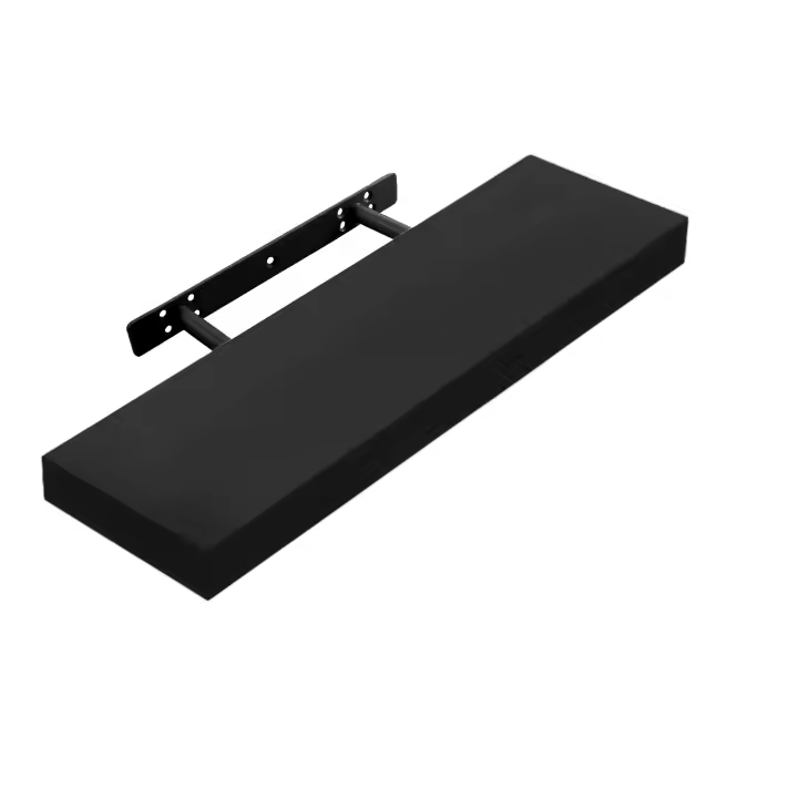 NQT Estantería para Pared - Estante Pared Baldas Pared con Fijación Invisible - Balda Flotante de Madera Decorativa 23,5 60 80 100 120 x 23,5 x 4cm (Blanco Gris Haya Roble Negro) - 1