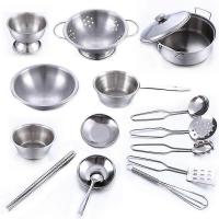 16 Pcs Kids Play House Juguetes de Cocina Utensilios de Cocina Ollas Sartenes Gift - details 0