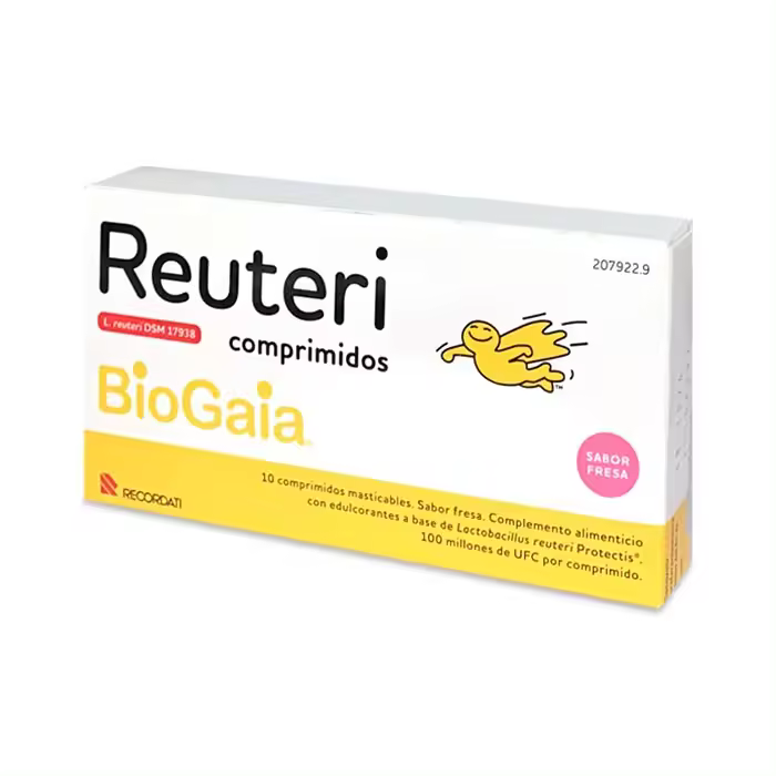 REUTERI COMPRIMIDOS 10 COMPRIMIDOS SABOR FRESA - 1