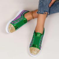 Zapatos De Mujer Moda Glitter Vulcanizadas Zapatillas Deportivas Casuales Transpirables Con Cordones Para Exterior - details 3