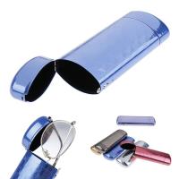 Caja De Gafas De Metal Duradero Nueva Moda Accesorios De Gafas De Aluminio Protector De Sol Capsula Flip Portátil Para Hombres Y Mujeres - details 4
