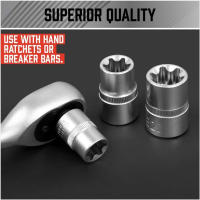 Juego De Destornilladores Torx E-TORX Premium 14 Piezas Juego De Fijación Torque1 Juego De Destornilladores Externos E4 E5 E6 E7 E8 E10 E1 Acero Cromo Vanadio - details 3