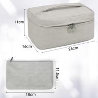 Neceser Mujer Impermeable Neceser Maquillaje Grande Bolsas de Aseo Neceser Viaje Bolsa de Cosméticos 2 Piezas Bolsa de Maquillaje Gris - details 1