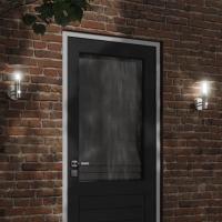 vidaXL Apliques de exterior con sensor 2 uds acero inoxidable Color Negro,  Plateado, y mas - details 1