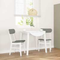 vidaXL Sillas de comedor 2 unidades madera maciza de caucho en color Natural/Blanco/Marrón y negro y más | cómodas modernas ergonómicas para comedor cocina salón hogar - details 7