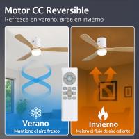 CLAR - Ventilador de Techo con Luz LED, Motor DC Eficiente y Silencioso - details 3