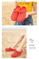 Zapatillas De Taconete Bajo Para Hombre Sandalias De Cierre Inyectado EVA Zapatos De Jardín Y Playa Para Verano Couplet - details 18