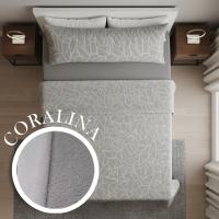 Juego Sabanas Trazos Coralina Mommata 180 gr/m² Soft Silk Doble Perchado para Cama de 90 a 180 cm, Tacto Seda - details 1