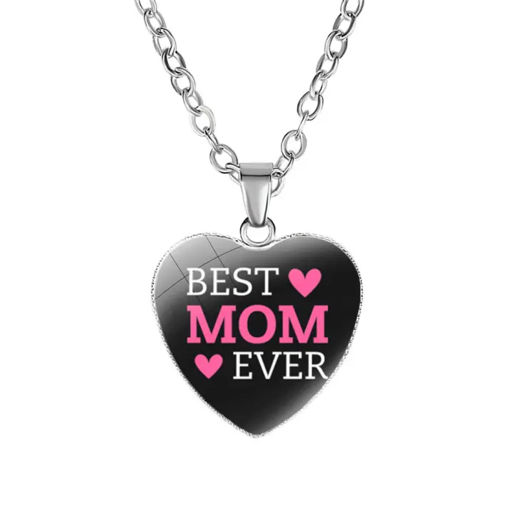 Amor de Mamá Corazón Collar de cristal de regalo simple coreano de Día DE LA Madre - 1