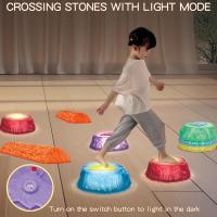 Piedras Luminosas Para Jardín 6/8 Piezas Juguete De Entrenamiento Sensorial Para Niños Tablero De Equilibrio Para Preescolar Camino De Obstáculos Para Interior Y Exterior - details 4
