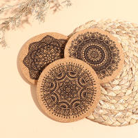 Juego De 12 Cojines De Madera Redondo Para Taza Con Soporte Ecológico Resistente Al Calor Para Mesa De Cocina Accesorio De Decoración Nórdica - details 2