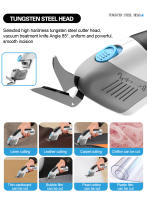 Tijeras Eléctricas Inalámbricas Recargables Portátiles Para Corte De Telas Papel Tapete PVC Y Cuero Herramientas De Corte - details 2