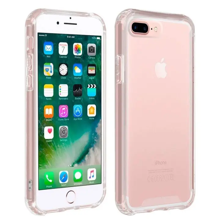 Funda Compatible con IPHONE 7 / 8 PLUS Silicona Transparente Reforzada Premium Envío desde España Protección Efectiva Contra - 1