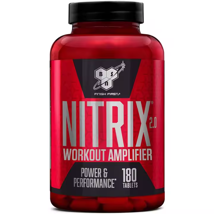 BSN Nitrix 2.0 180 Tabletas - Pre-entreno para Resistencia y Congestión Muscular - 1