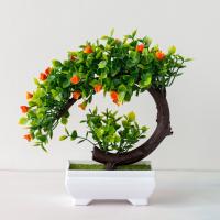 Planta Artificial De Bonsái Pequeña Decoración De Mesa Para Sala De Estar Y Bodas Arbol De Plástico Falso Para Decoración De Hogar Y Jardín - details 8
