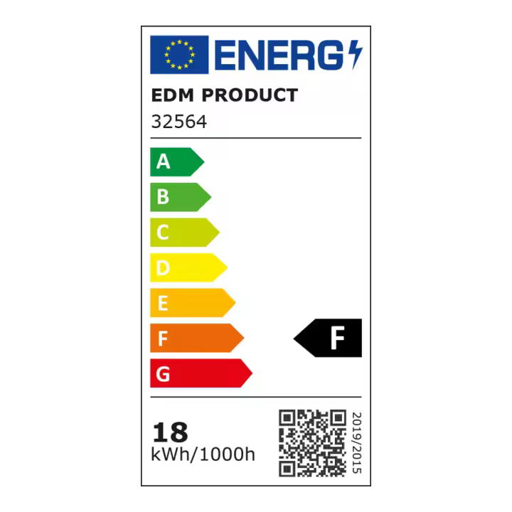 aplique super led de superficie 18w 1820lm 6500k ø33x6,8cm modelo desert edm - 1