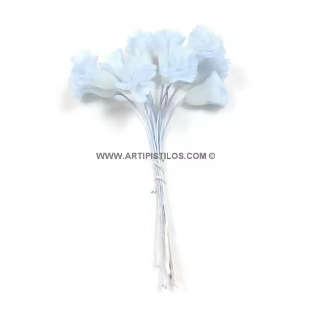 Clavel Decorativo Porcelana Fría Tallo Alambre 8 Cm - Ideal para Manualidades - 1