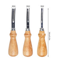 KRABALL 1PCS Lámina De Bordes De Cuero 4/6/8mm Para Artesanía De Cuero Cincelado Herramienta De Corte Con Mango De Madera - details 0