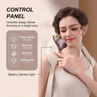 Chalé De Masaje Cuello Y Hombros Con Calentamiento Y Cabeza De Masaje 6D Relajación Muscular Ajustable Masajeador Portátil Para El Cuerpo - details 1