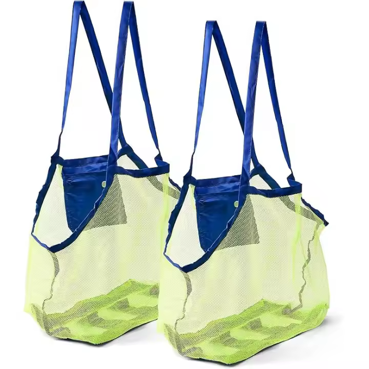 Bolsas de Playa de Malla grandes, juguetes de Arena y toallas para niños, Viajes A LA Piscina y La Playa, 45 cm x 45 cm - 1