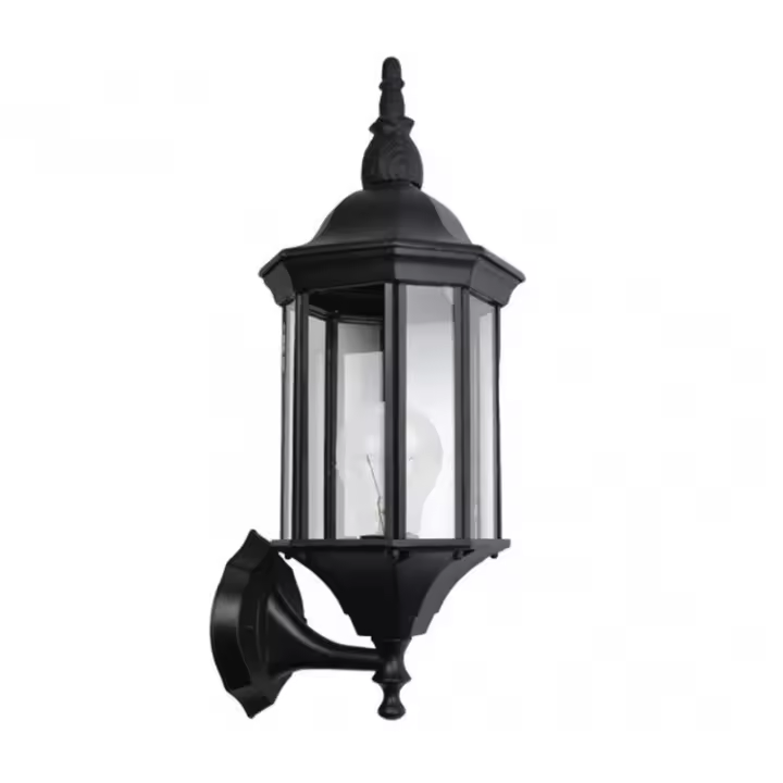 FABRILAMP Aplique Exterior Aluminio Pollux Negro | Resistente a la Intemperie - 1