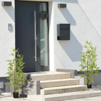 HOMCOM 2 Plantas Artificiales con Maceta Plantas Sintéticas de Bambú con 498 Hojas para Decoración en Salón Oficina Casa Verde - details 3